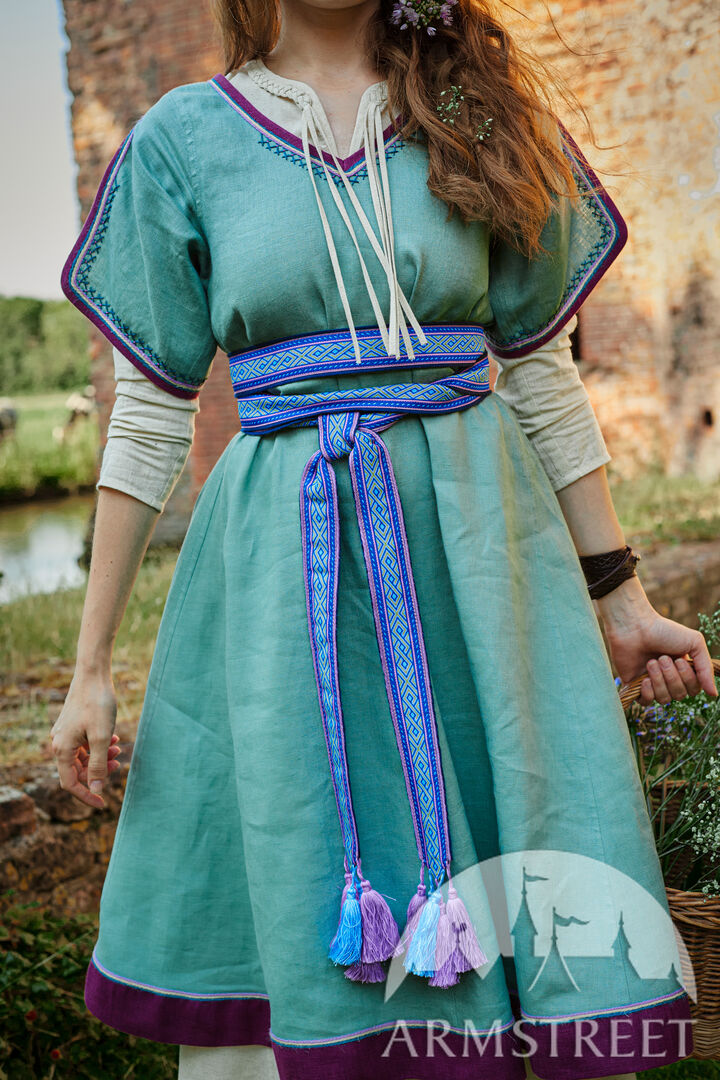 Ceinture Tressée à Pompons Pour Femme - Cordon De Taille Fine Élégante - 19 Couleurs Disponibles - Vert Armée