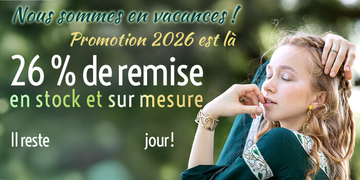 Nous sommes en vacances ! Promotion 2026 est là 26 % de remise en stock et sur mesure