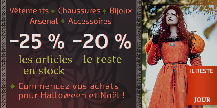 Commencez vos achats pour Halloween et Noël ! Il reste 7 jours. -25 % les articles en stock, -20 % le reste