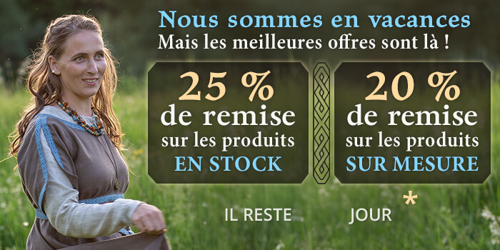 Nous sommes en vacances Mais les meilleures offres sont là ! 25 % de remise sur les produits en stock 20 % de remise sur les produits sur mesure