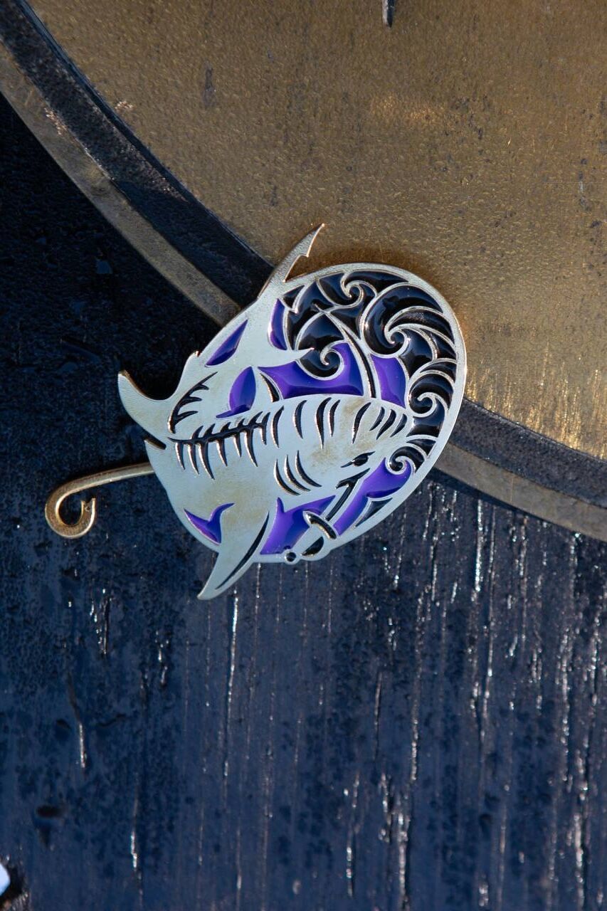 Fibule de camp Tigershark personnalisée, Pennsic War