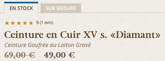 Onglet personnalisé pour choisir parmi les options existantes