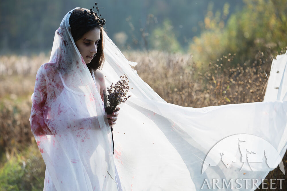 vêtements de sorcière blancs Robe longue blanche Halloween