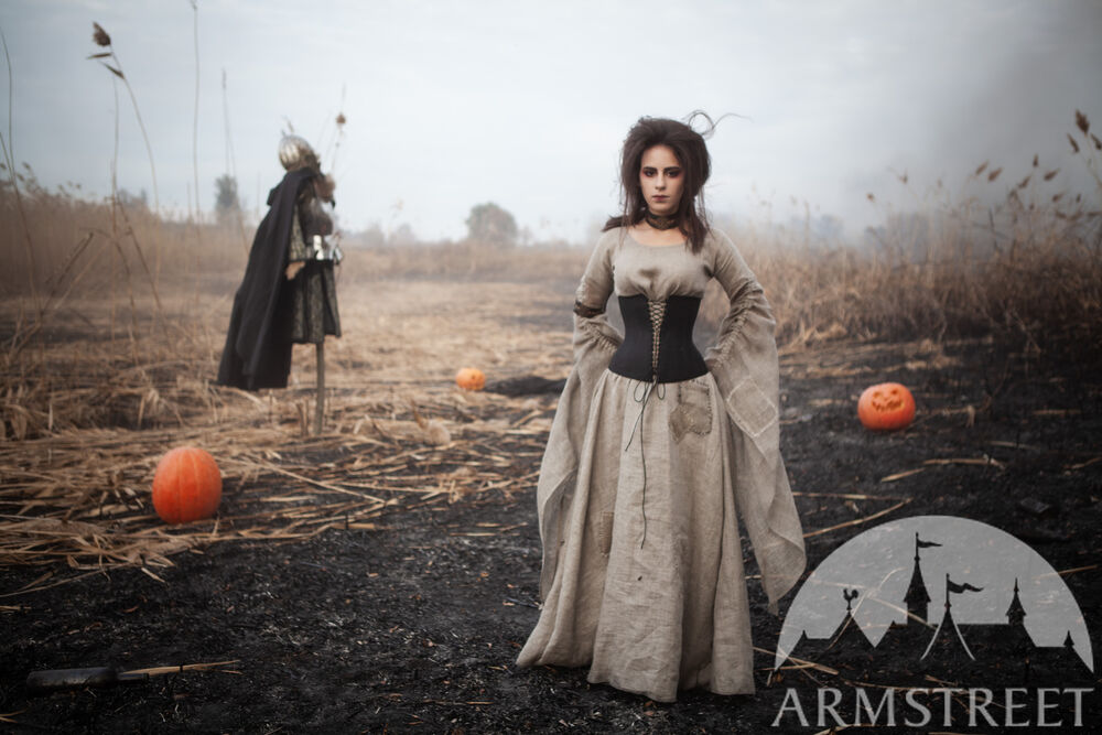 Corset noir style médiéval Farces Halloween ArmStreet