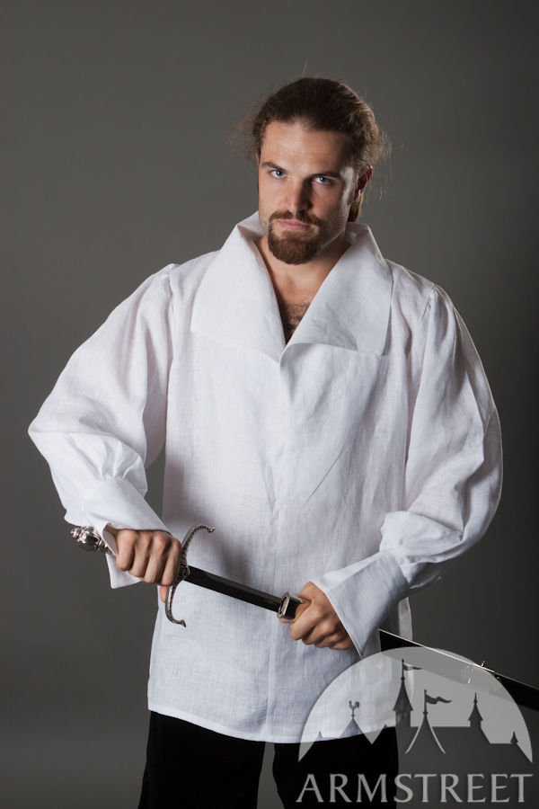 La chemise renaissance noble moyen-âge en lin naturel
