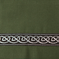 Coton vert avec passement celtique argente