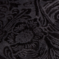 Échantillon de cuir noir imprimé